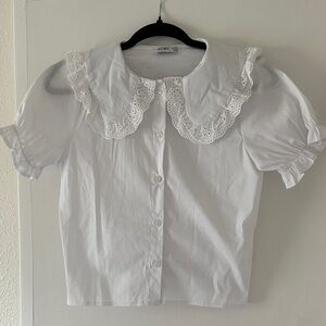 White Blouse with Peter Pan Collar